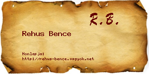 Rehus Bence névjegykártya